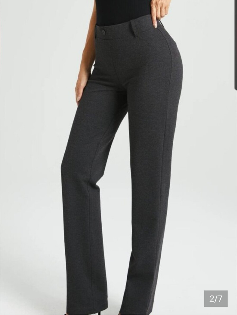 Betabrand Charcoal Dress Yoga Pants Size M